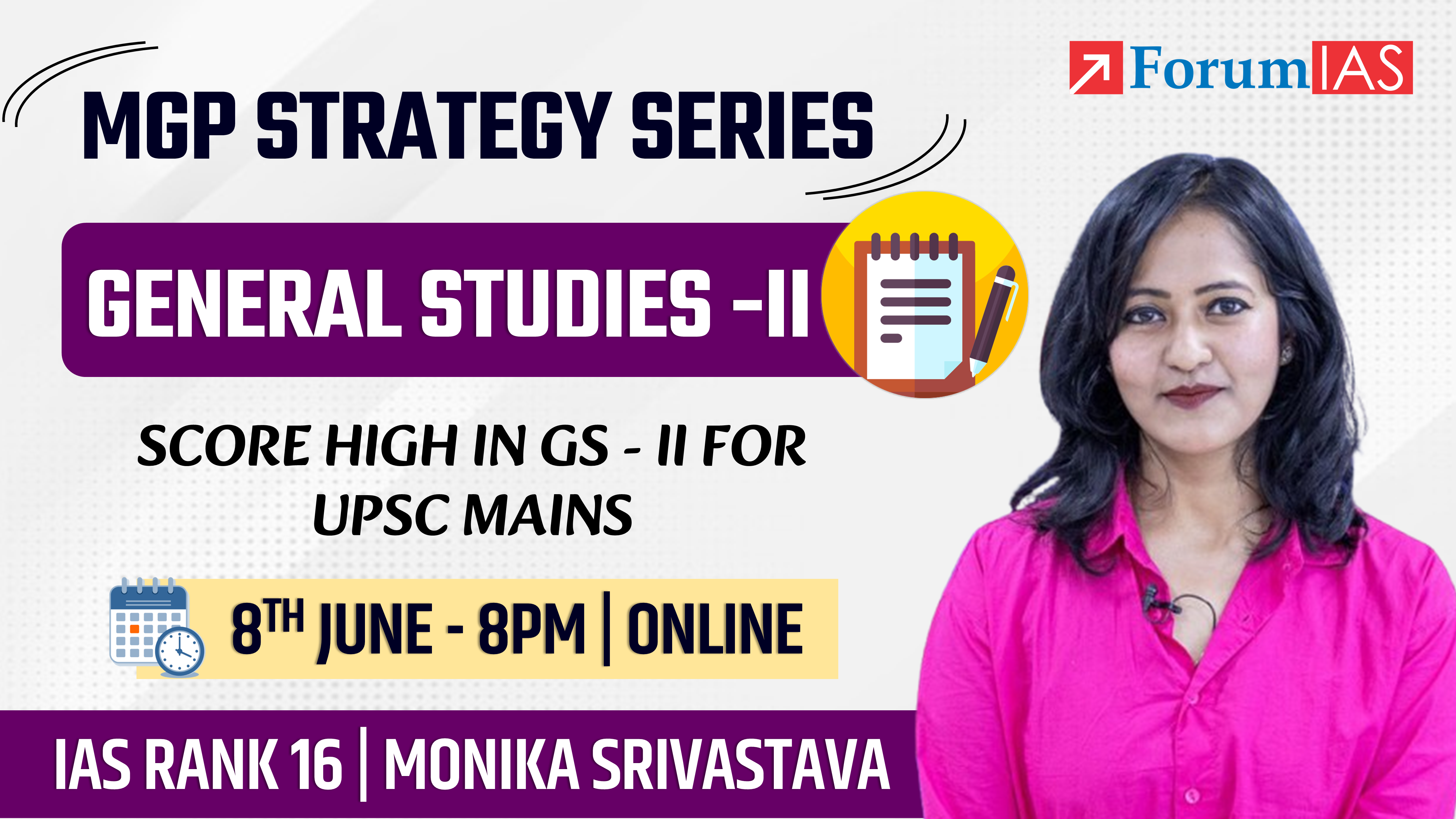 MGP Strategy Series | GS Paper 2 Strategy Session with AIR 16 Monika Srivastava